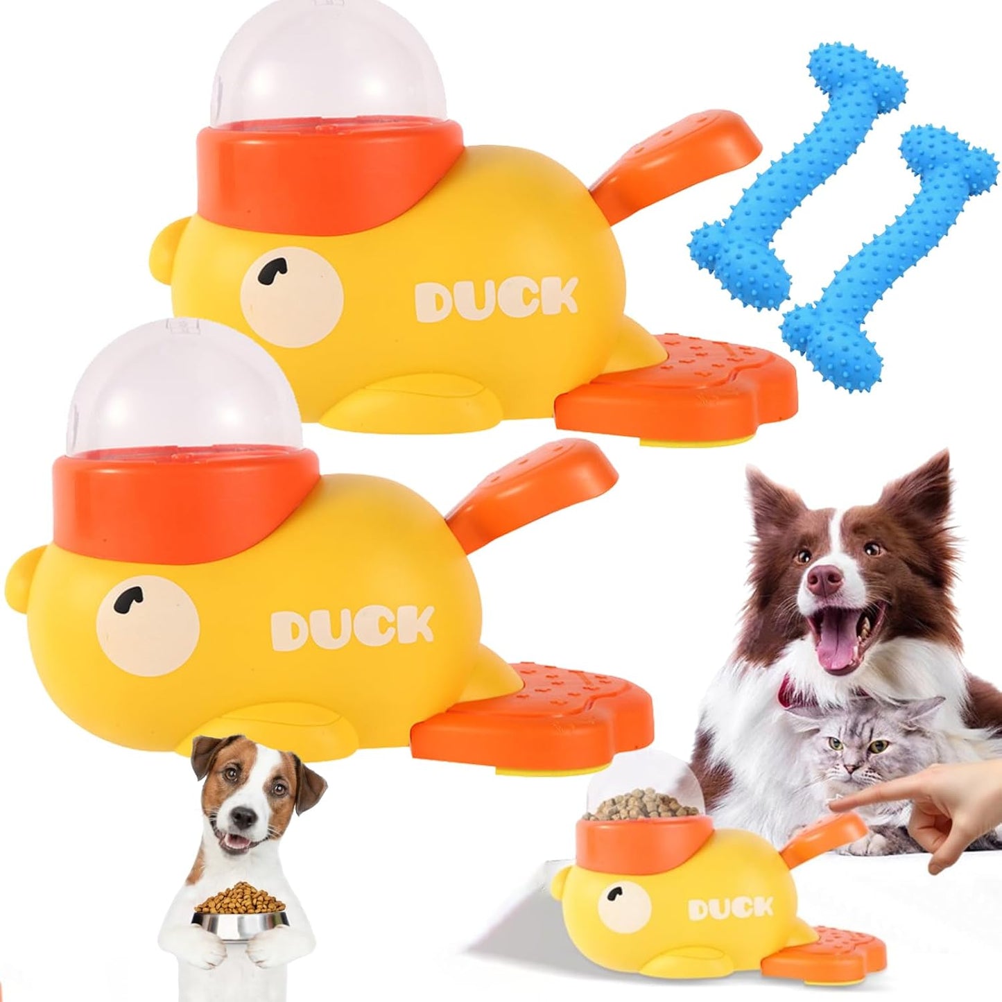 2-in-1 Dog Interactive Slow Feeder Pet Food Puzzle Toy