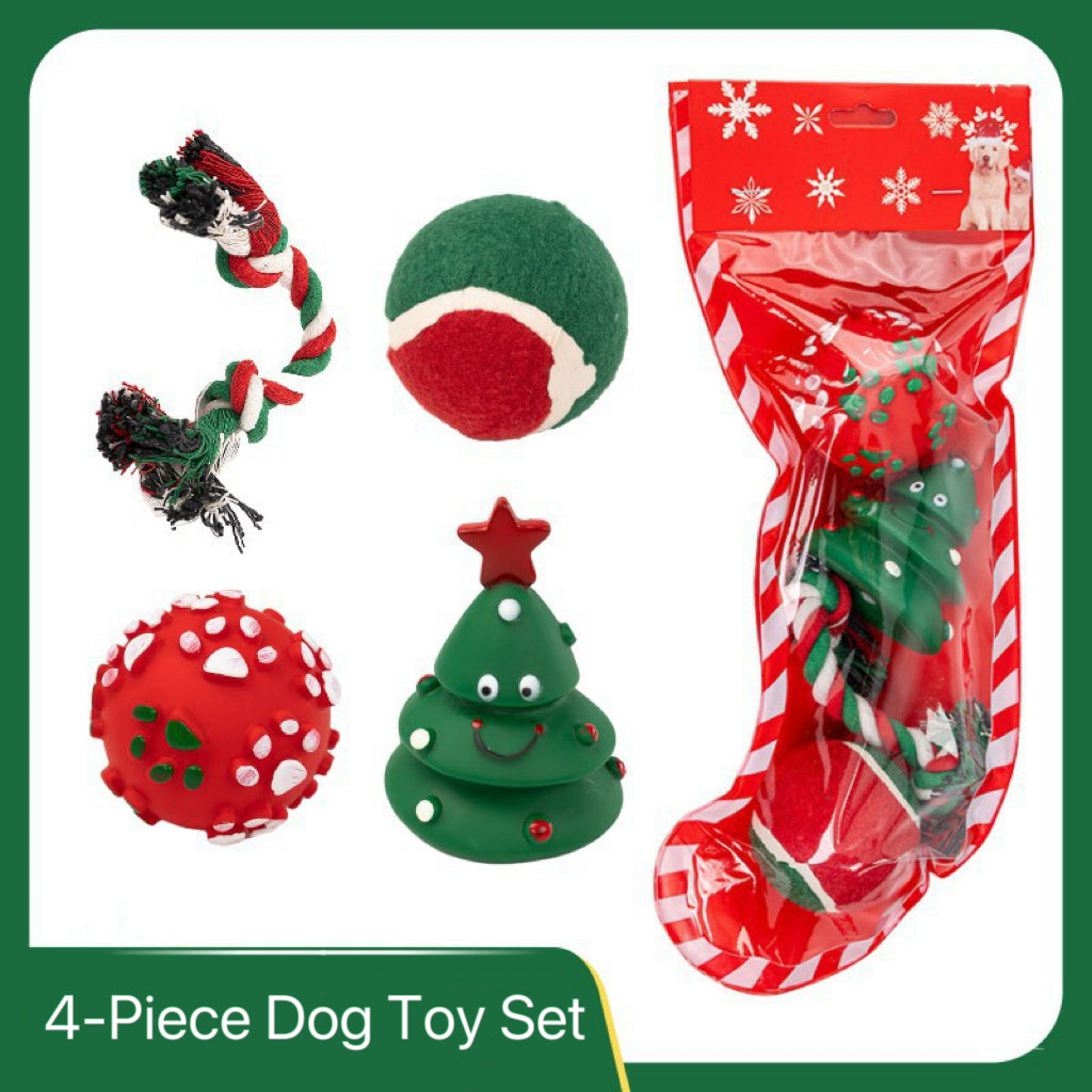 Dog Christmas Toy Set 4 Pieces